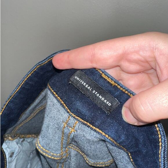 Universal Standard Size 14 Straight Leg Crop Jeans Dark Wash Denim Women’s Blue - Picture 4 of 7